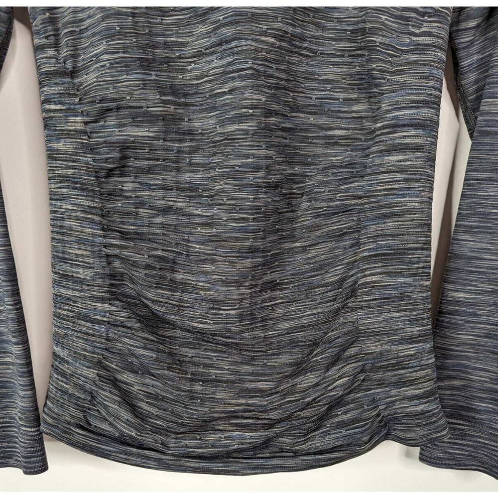 Athleta Women's S Gray Space Dye Radiance Fitted Long Sleeve Active Hoodie Top - Picture 4 of 7